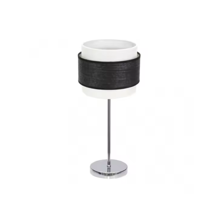 Fabrilamp - Sobremesa Myriam 1xe14 Cromo/Madera Negra 47x18x18 cm - 1