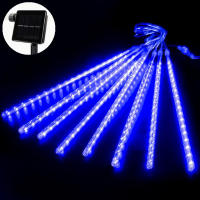 Luces De Lluvia De Meteoros Solares 50cm Luz De Cadena De Copos De Nieve Impermeable Para Jardín Boda Fiesta Navidad - details 4