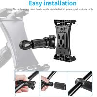 Soporte Ajustable Universal Para Tableta Y Teléfono 4-13" Montado En Motocicleta Bicicleta Micrófono Trípode Base Pesada Con Girado 360° - details 4