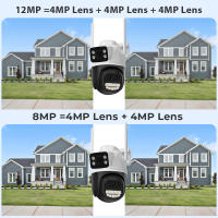 Cámara PTZ BESDER 12MP 6K Wifi Con Lente Dual 8X Zoom Digital Detección AI Humana Exterior 8MP CCTV IP Cámara De Seguridad iCSee - details 2