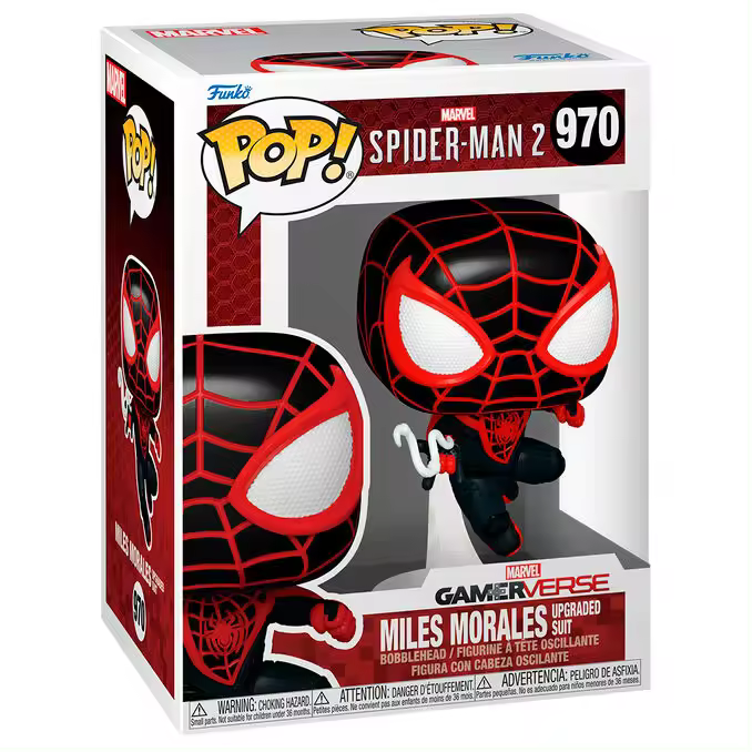 Figura POP Marvel Spiderman 2 Miles Morales Upgraded SuitFigura  Coleccionable - Idea de Regalo- Mercancia Oficial - Juguetes para Niños y Adultos - Movies Fans - Muñeco para Coleccionistas y Exposición - 1