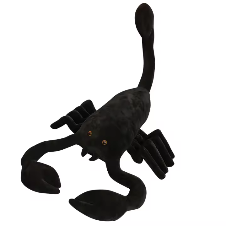 Grande Escorpión Negro De Peluche Realista Juguetes Simulación Animal Muñeco Regalo Para Navidad Cumpleaños Creativo Y Original Para Todas Las Edades - 1