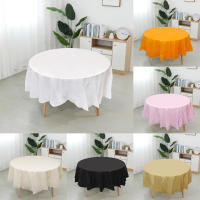 Mantel Desechable De Color Sólido Para Mesa Redonda Cubierta Nórdica Para Decoración De Fiestas En Casa Boda Cumpleaños Navidad - details 1