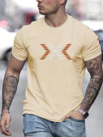Camiseta De Algodón 100% Para Hombre Verano Estampado Moda Casual Cuello Redondo Manga Corta Tops Transpirable Para Compras - details 5