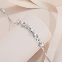 Pulsera Eternidad De Moissanita 1.5 Carrats En Plata De Ley 925 Para Mujer Elegante Y Noble Regalo Para Novia Madre - details 1