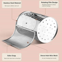 Cesta De Rotisserie 360° Con Puerta Móvil Lavable Herramienta De Barbacoa Metálica Resistente Al Calor Para Hornear Y Grill - details 3
