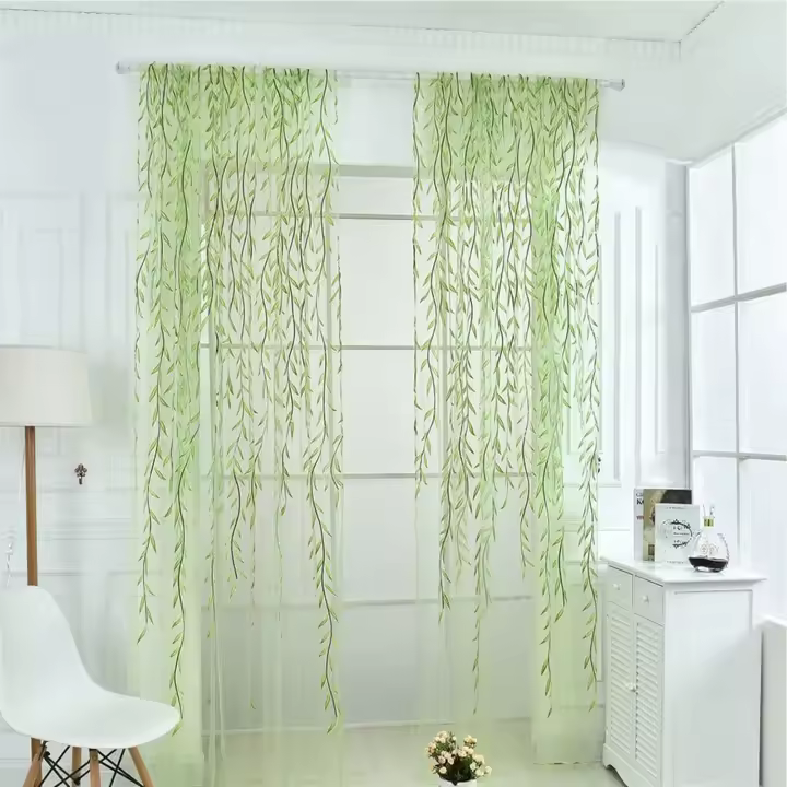 Cortinas De Yarn Con Patrón De Almendra Jaquearl Elegante Para Decoración De Habitaciones Y Ventanas Estilo Chic Y Moderno - 1