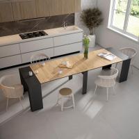 Skraut Home - Mesa Consola Extensible - Mesa Auxiliar - S III - 58/302x90x77cm - Práctica y Versátil - Estilo Moderno - Fácil Montaje - details 1