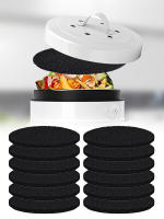 Filtros De Carbón Activado Para Bote De Compost De Cocina 12Pcs Filtros De Repuesto Redondos Reutilizables Para Bote De Compost Ecológicos - details 7