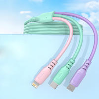Cable USB De Gel De Sílice 3 En 1 5A Carga Rápida Para iPhone Samsung Huawei Xiaomi Cable De Datos Multifuncional Con Puerto Duplo Tipo-C - details 4