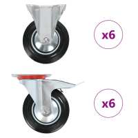 vidaXL Ruedas Fijas y Giratorias de Diámetro 160mm Manipulación Materiales Cantidad 4 unidades,  8 unidades,  12 unidades y mas - details 0