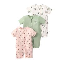 Mono de verano para bebé, de manga corta, con cremallera de doble cabeza, para gatear, para recién nacido, caja de regalo - details 5