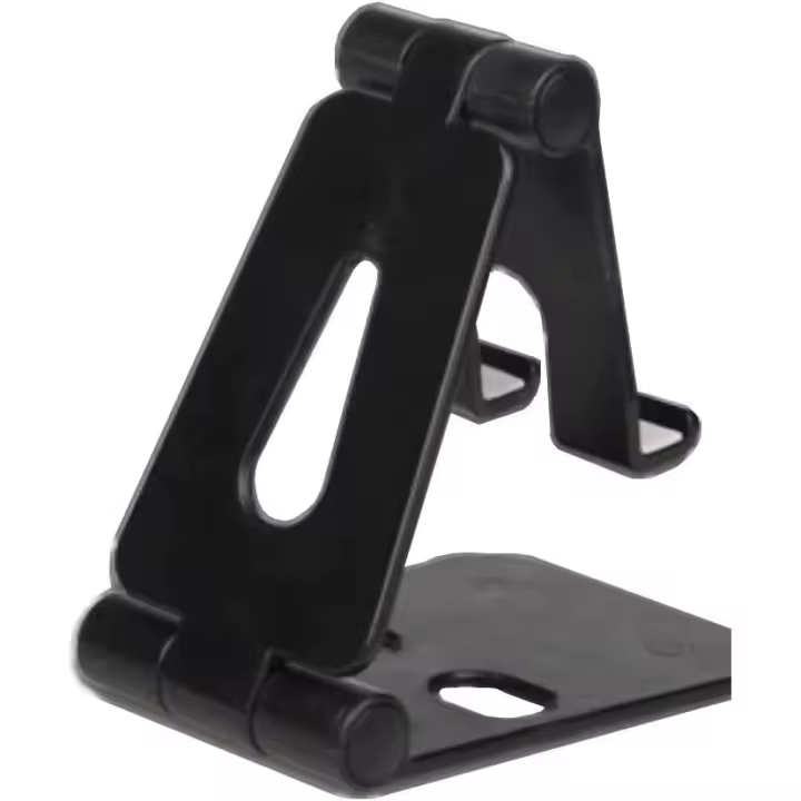 Soporte de escritorio para teléfono, libera tu mano, ajustable, compatible con todos los teléfonos, celular (negro) - 1