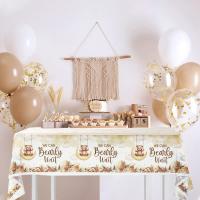 Mantel Desechable De Plástico Con Patrón De Oso Para Fiesta De Cumpleaños Temática De Oso Decoración Para Bebé Y Niños Mantel De Fiesta De Cumpleaños - details 4