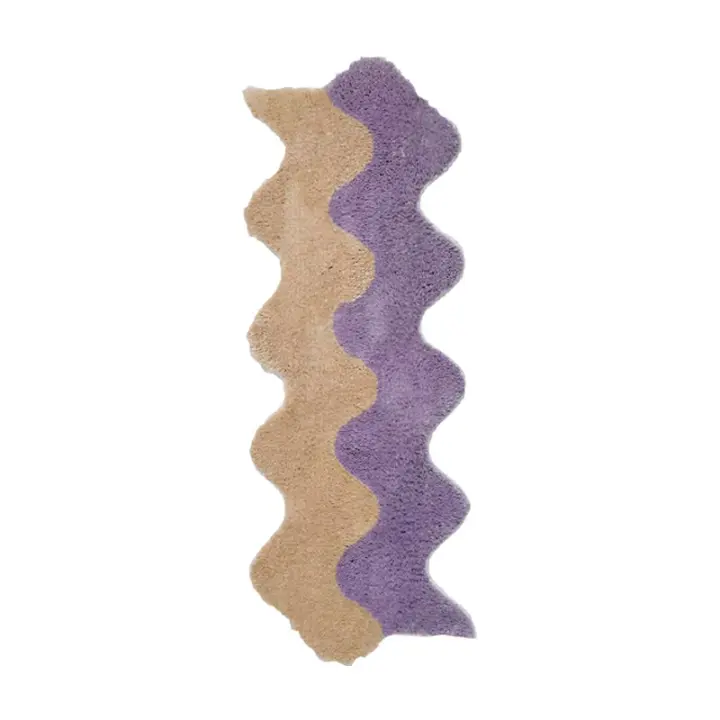 Carpetas De Piso Antideslizantes De Poliéster 100% Para Dormitorio Y Sala De Estar Con Patrón De Alfombra Tufted Color-Matching Para Cama Y Mesa De Café - 1