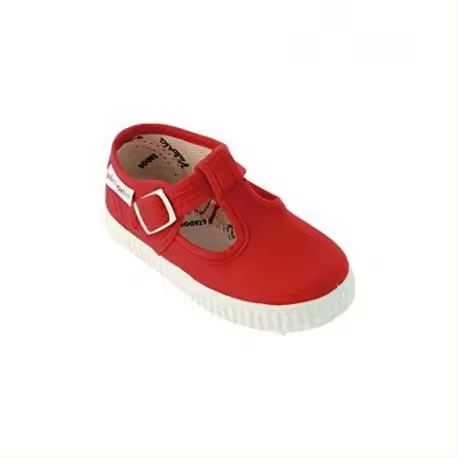 Zapatillas de lona tipo pepito en color rojo, de Victoria - 1