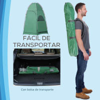 Outsunny Tienda de Ducha Portátil Tienda de Privacidad Emergente 122x122x213 cm UPF30+ Cambiador para Camping WC Inodoro Senderismo Verde - details 5