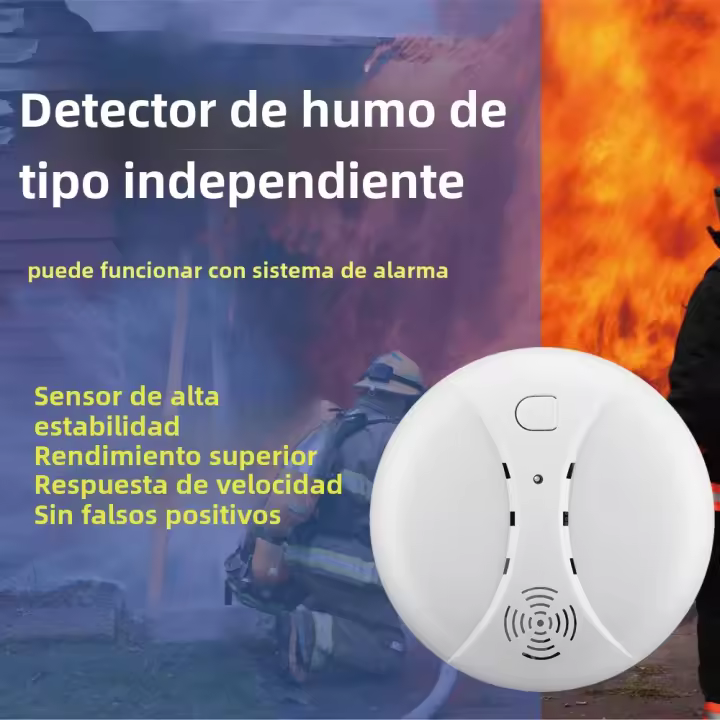 Detector De Fuma Antigas 433MHz Alarma De Incendio Sin Cable Compatible Con Tuya WIFI GSM Sistema De Seguridad Doméstica - 1