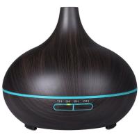 Humidificador ultrasónico colorido de grano de madera para el hogar, oficina, dormitorio, aceite esencial, difusor de aroma de madera, difusor de cebolla grande, grano de madera oscura - details 0