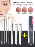 Kit De Eliminación De Acné Y Quistes 7 Piezas Kit De Extracción De Quistes Para Hombres Y Mujeres Herramienta De Limpieza De Piel De Acero Inoxidable Resistente - details 0