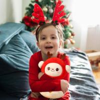 Juguete de peluche navideño, muñeco de Papá Noel de peluche, muñeco de nieve, reno, árbol, muñeco de peluche de cristal - details 1