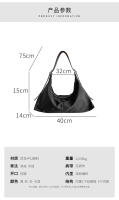 Nueva Bolsa De Hombro Para Mujer En Color Sólido Sencillo Con Cierre De Cremallera En Nylon Para Comunicación Armpit Bag - details 6