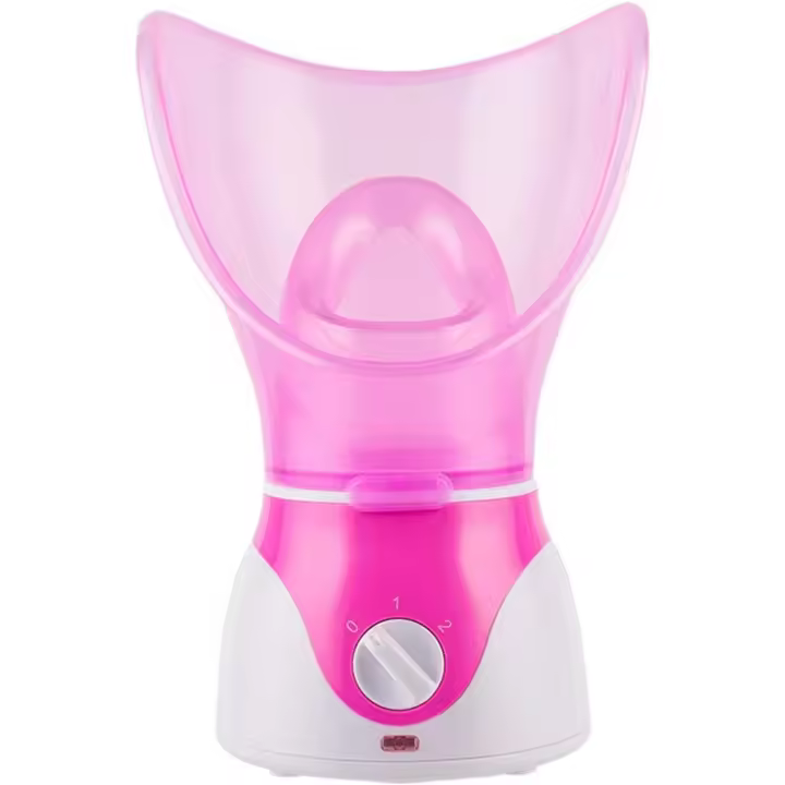 Vaporizadores faciales, vaporizador facial nano iónico profesional para sauna y spa, humidificador atomizador de niebla cálida con LED (color: rosa) - 1