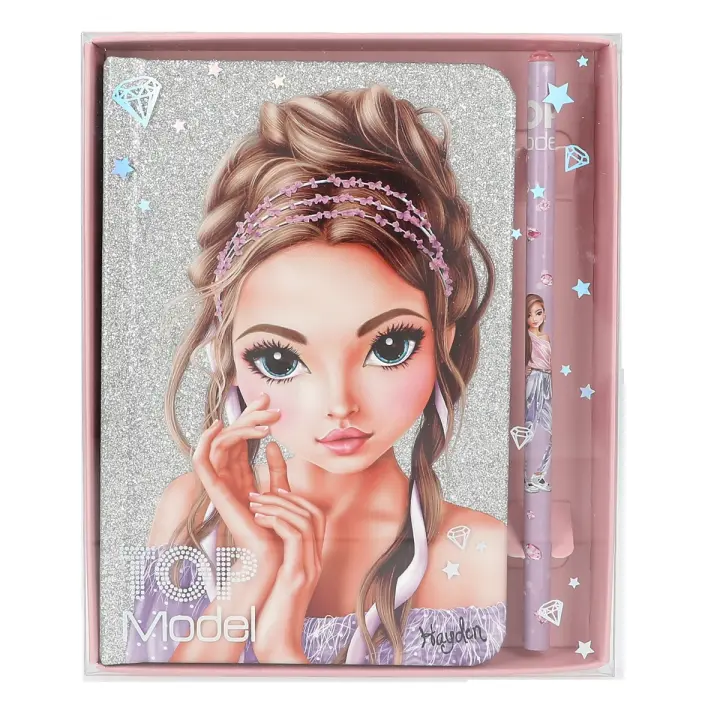 Top Model - Bloc de Notas con Lápiz Glitter Queen, 0012645 - 1