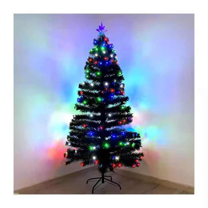 PlusHome árbol de navidad con luz incorpora.ARBOL DE NAVIDAD 60CM FIBRA CON ESTRELLA BLANCA-CALIDA - 1