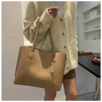 Bolso De Hombro Versátil De Cuero Suave Negro Minimalista Gran Capacidad Bolso De Tote Casual Para Mujer Estilo Inglés - details 9