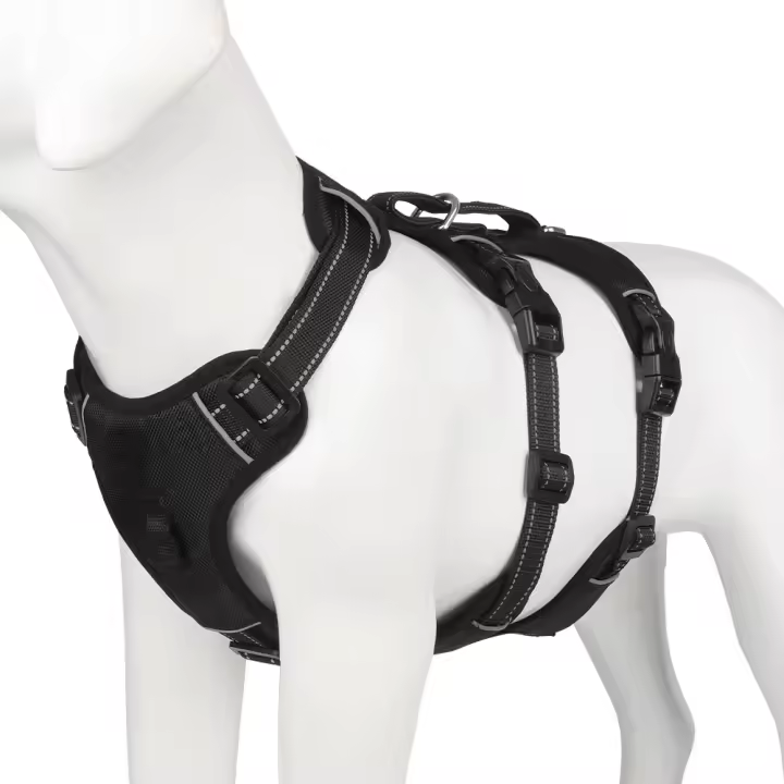 Harnés Para Perros De Tamaño Medio Con Bandas Reflectantes Anti-Rrompimiento Accesorios Para Mascotas Al Aire Libre Material De Poliéster - 1