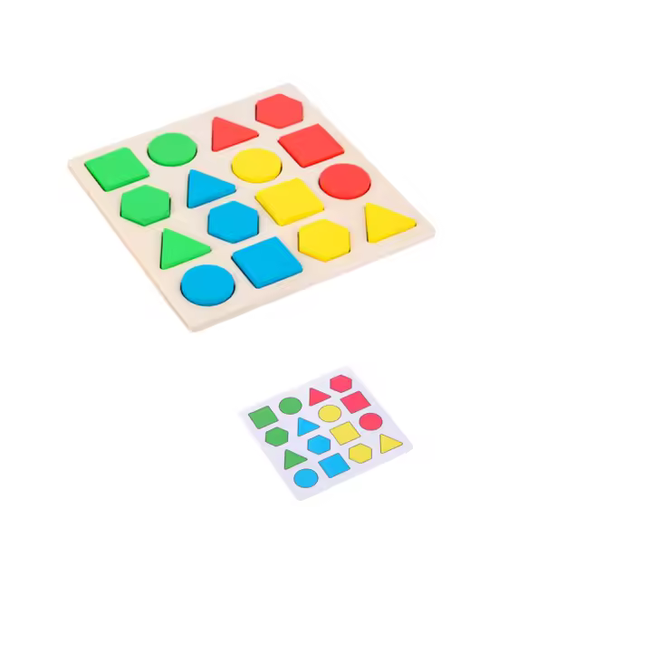 Juguete Educativo Para Niños Y Padres Interacción Temprana Enigma De Colores Y Formas Bloques Geométricos Juego De Puzle Educativo - 1