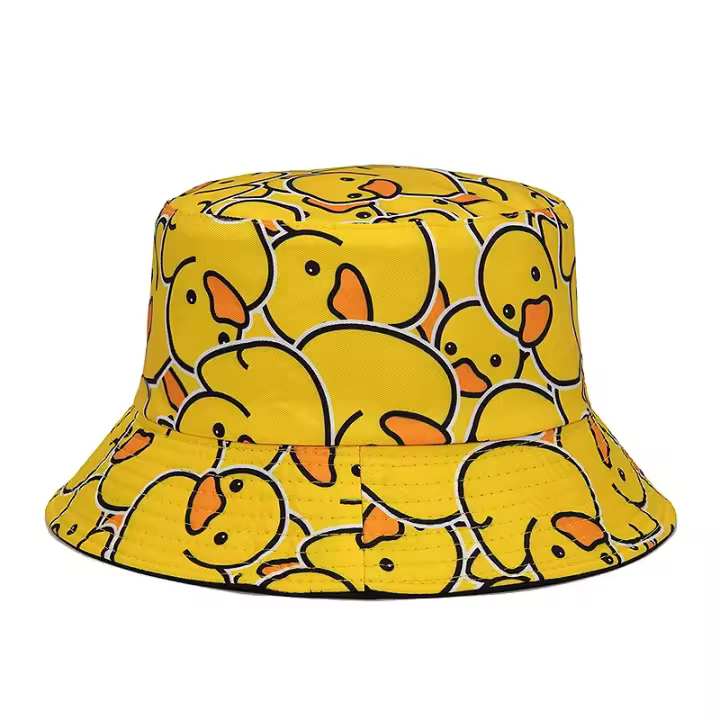 Gorras De Pescador De Verano Para Hombres Y Mujeres Con Estampado De Pato Reversibles Protección Solar Hip Hop Panama Gorras De Sol - 1
