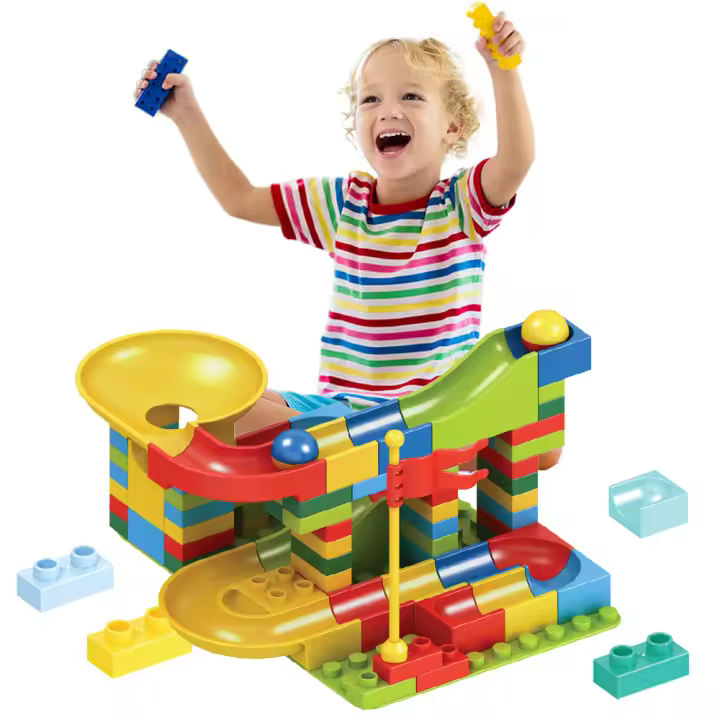 Bloques De Construcción DIY Con Carril De Bolas Y Laberinto 88-100PCS Juguetes Para Niños Material Plástico ABS Juego Educativo Para Niños Mayores De 14 Años - 1