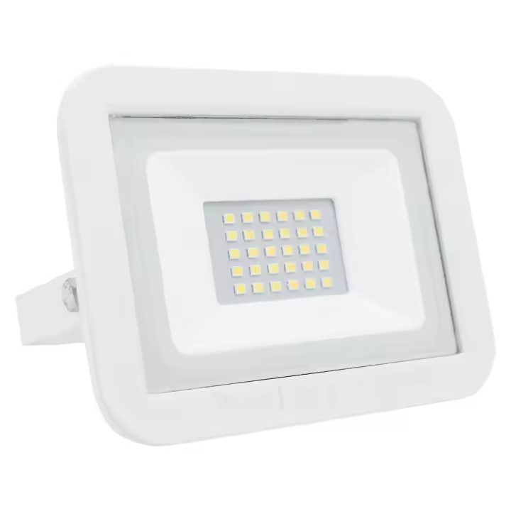 PROJETOR LED PLANO BRANCO MATEL IP65 10W FRIA - 1