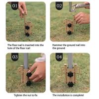 Juego De Gancho Para Tienda De Campaña Y Parachoques Portátil Herramienta De Soporte Para Túnel Y Tubo Reforzado Antiviento Con Clavos Para Tienda De Campaña - details 6