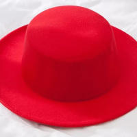 Clásico Sombrero De Paja Sólida Para Hombres Y Mujeres Mezcla De Lana Artificial Sombrero De Paseo Ancho Estilo Jazz Derby Plano Para Iglesia Casual Unisex - details 10