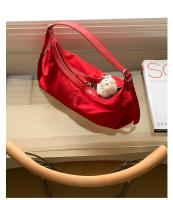 Nueva Bolsa De Hombro Para Mujer En Color Sólido Sencillo Con Cierre De Cremallera En Nylon Para Comunicación Armpit Bag - details 11