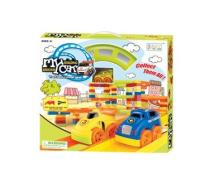 My car building bricks pista con dos coches motorizada - details 0