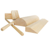 MOST DECO Pack tronco propioceptivo de eutonía con accesorios de yoga   Ladrillos / bloques para yoga Barras Posturales de Madera Rampa para Pilates. Artesanales e ideales para práctica de propiocepción Yoga Pilates y Entrenamiento de Suelo Pélvico - details 0