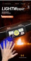 Linterna Frontal LED Recargable Mini Con Sensor Torch De Mano Para Camping Y Búsqueda De Emergencias Fuente De Luz Potente USB - details 3