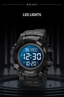 Reloj Deportivo SKMEI Con Pantalla LED Y Luz De Escritorio Para Hombres Resistente Al Agua 5Bar Reloj De Pulsera Digital Con Cuenta Regresiva Y Luz Retroiluminada - details 7