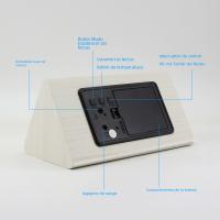 Reloj De Despertar Digital LED En Madera Con Control Por Sonido Y Luz USB/AAA Poderado Decoración De Mesa Para El Hogar Estilo Moderno Y Antiguo - details 5