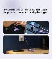 Cable Retráctil PD 100W USB C a Tipo C De Elough Cargador Rápido Para iPhone 15 MacBook Huawei Laptop Cable Tipo C De Datos Correa - details 15