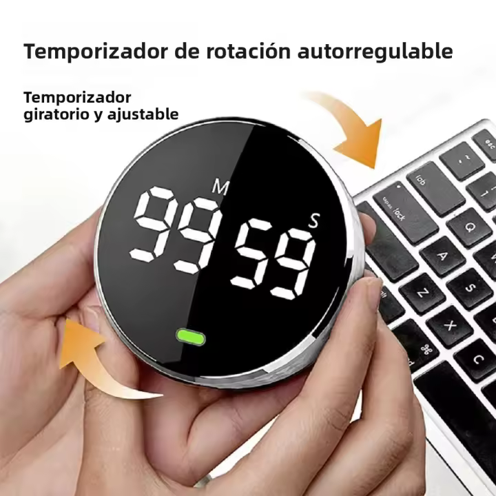 Reloj De Cocina Magnético Con Pantalla LED Timer De Conteo Regresivo Silencioso Para Estudio Y Cocina Reloj Electrónico Self Regulated - 1