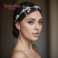 YouLaPan Diadema De Boda Elegante Con Perlas Y Cristales Accesorios Para El Cabello De Novia Metálica Tamaño 43*7CM Para Mujeres Novias Damas De Honor Fiesta De Boda - details 0