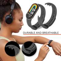 Ociodual Correa de Recambio para Xiaomi Mi Band 8, de color Gris oscuro, Pulsera de Repuesto de Silicona Suave Flexible Sport Goma Transpirable - details 3