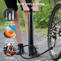 Bomba de suelo portátil para bicicleta, válvulas Presta y Schrader reversibles automatically, augmentation de pression, Mini Bomba de aire para Bicicleta - details 3