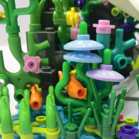 MOC Bloques De Construcción Submarina Mundo Creativo Y Lindo Con Animales Marinos Como Tiburón Y Delfín Juguetes Para Niños Set De Bloques Ciudades Para Regalo - details 8
