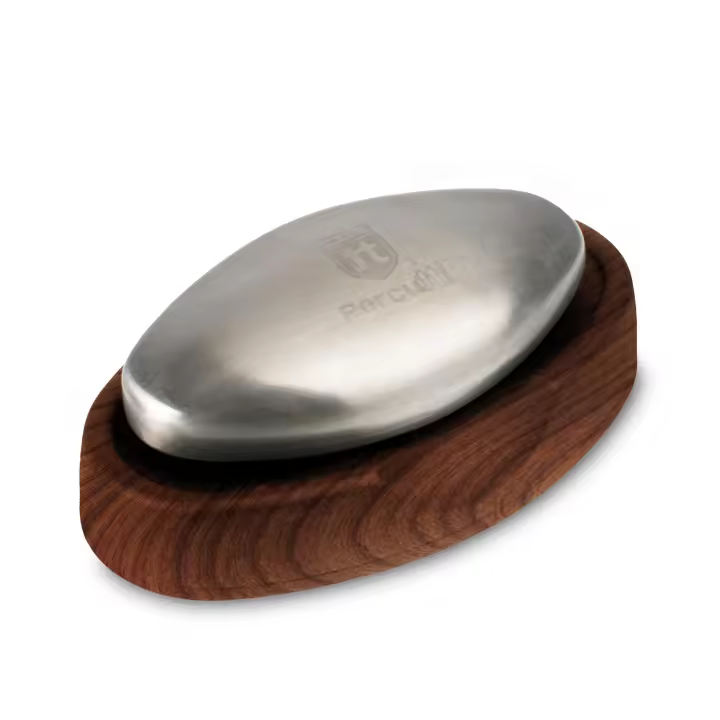 Jabón de Acero Inox Percutti Legno – Elimina Olores de Manos de Forma Natural y Eficaz - 1